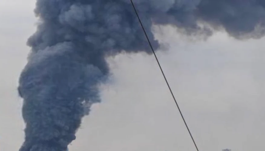 Дим над Таганрогом після нічної атаки безпілотників у ніч на 12 вересня 2026 року