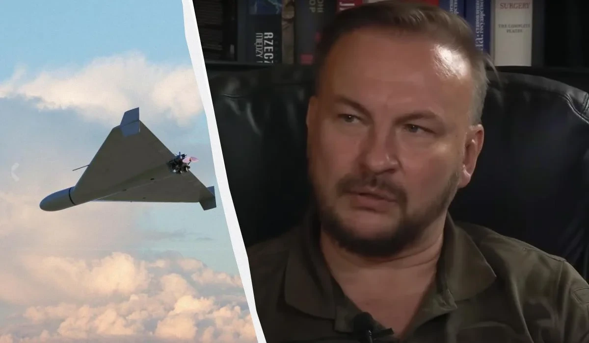 Ілюстративне зображення перехоплювача поруч із реактивним «Шахедом»